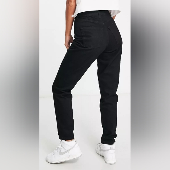 Topshop Mom Jeans In Black Size 8 W32 L32 NWT - Picture 3 of 12